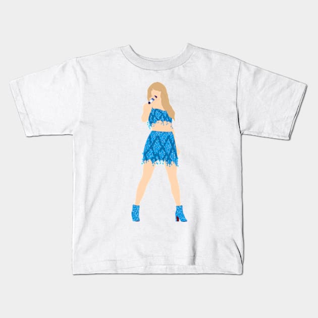 1989 Eras Blue Set Kids T-Shirt by NahNahHeyJudy